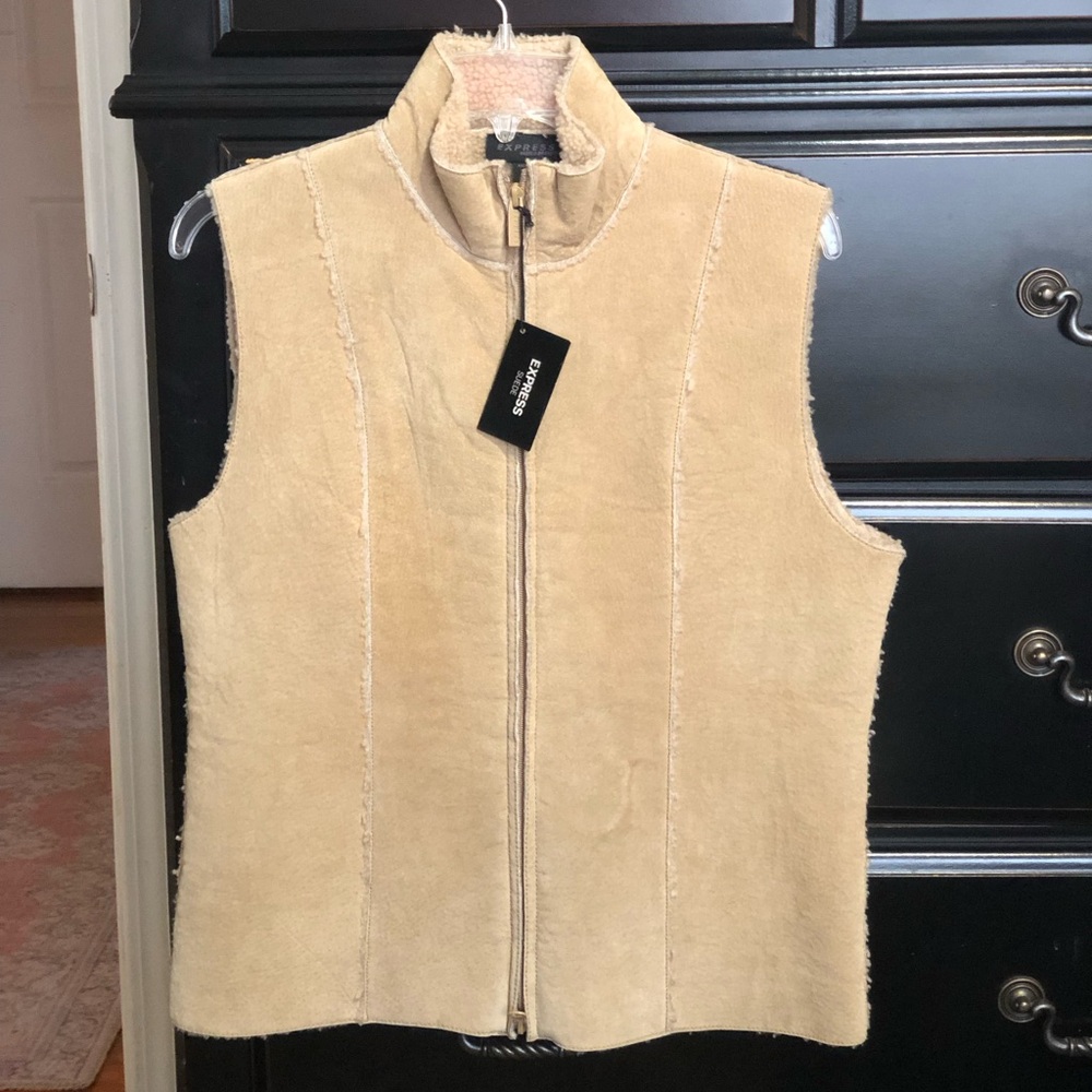 NWT Vintage Express Suede Vest